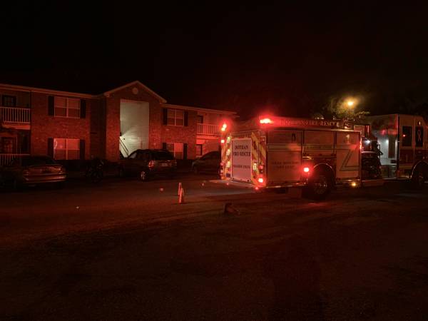 11:39 PM.  Structure Fire Biltore Apartments Forner Streets