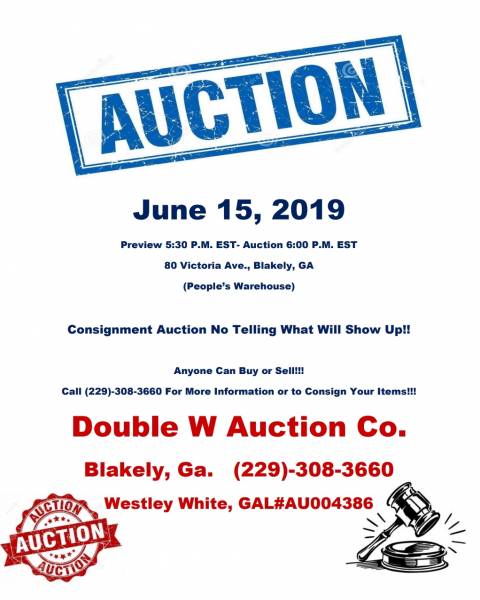 Auction Set for Tomorrow in Blakely