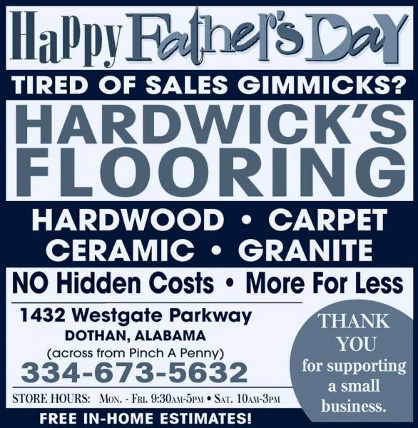 HAPPY FATHER’S DAY FROM HARDWICKS FLOORING