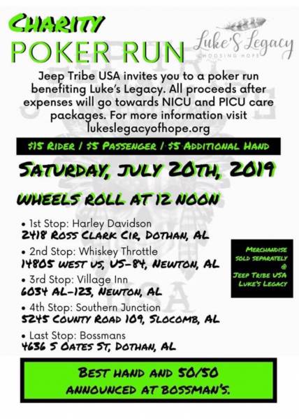Charity Poker Run Set for July 20th