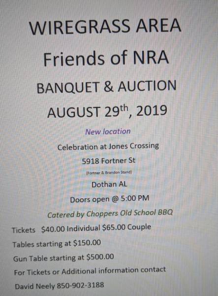 Wiregrass Area Friends of the NRA Banquet & Auction