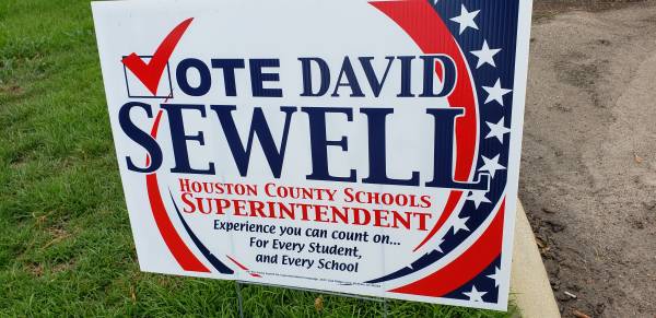 6:00 PM... Houston County School Superintendent David Sewell Announces his bid for Re-Election