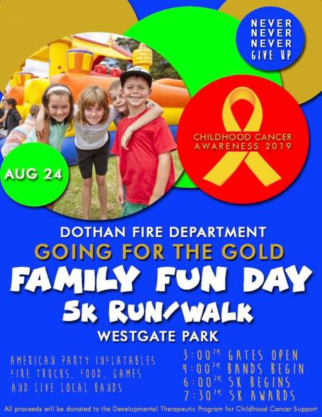 Dothan Fire Department Going for the Gold Family Fun Day /5K Run/Walk