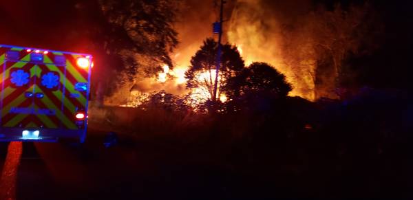 UPDATED @ 02:52 AM.   10:42 PM.   MALVERN Structure Fire - Fully Involved - Defensive Fire Only