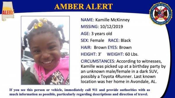 AMBER Alert for 3 Year Old