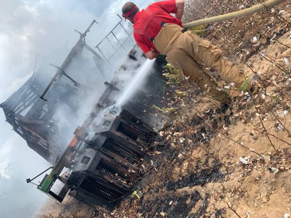 Pansey Fire Responds To Grass Fire With Gordon - Cotton Picker Fire In Pansey
