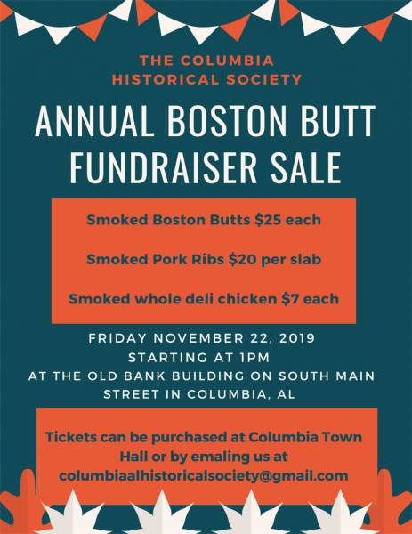 Columbia Historical Society is hosting their annual Boston Butt sale