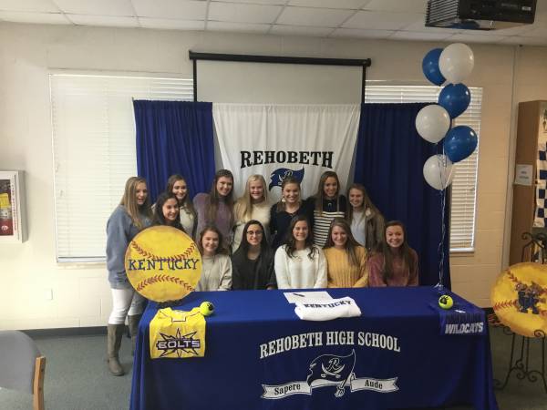 Rehobeth Softball Pitcher Signs with University of Kentucky