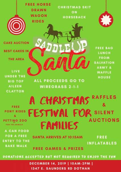 Annual Saddle Up Santa Event is Saturday, December 14th