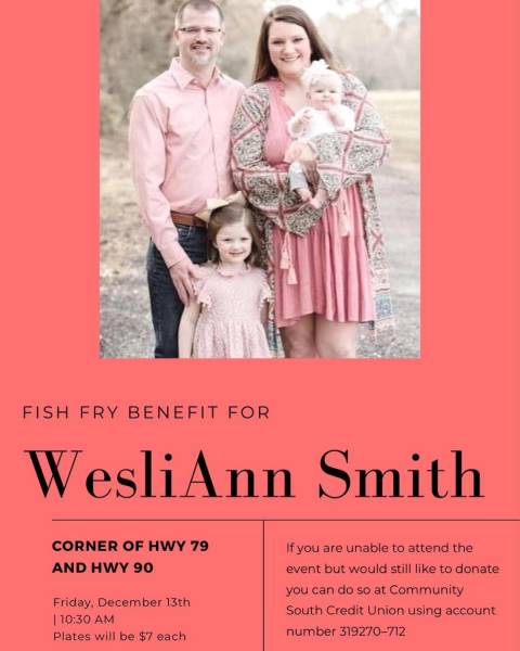 Fish Fry Benefit for Wesli Ann Smith