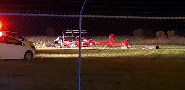 UPDATED @ 8:14 PM.    6:42 PM with Scene Pictures...  Helicopter Crash Lands in Headland
