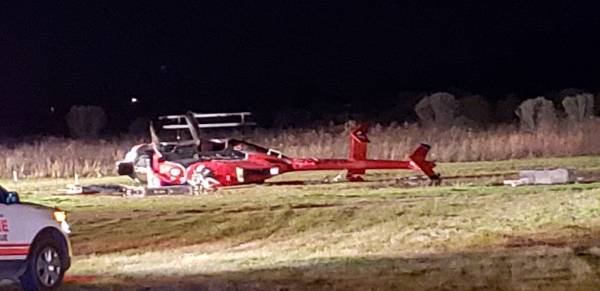 UPDATED @ 8:14 PM.    6:42 PM with Scene Pictures...  Helicopter Crash Lands in Headland