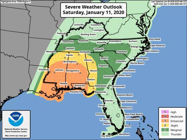 Strong to Severe Storms Likely Saturday