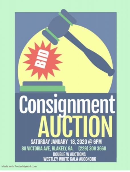 Consignment Auction Set for Jaunary 18th