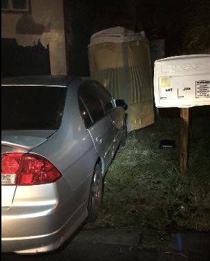 TRAFFIC STOP ATTEMPT AND PURSUIT ENDS AT PORTABLE TOILET