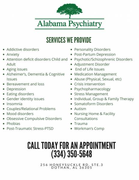Alabama Psychiatry Dothan
