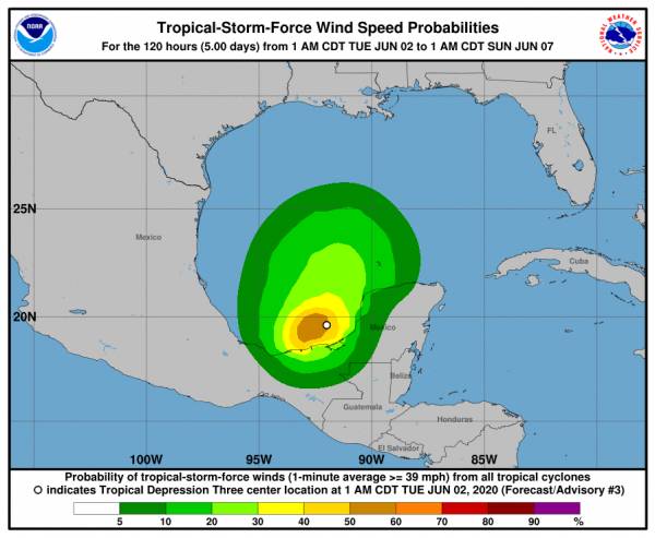 Disturbance in the Gulf - Tropical Depression Three