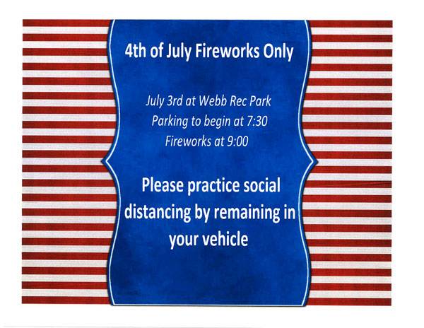 Town Of Webb Have Annual Fire Works Display