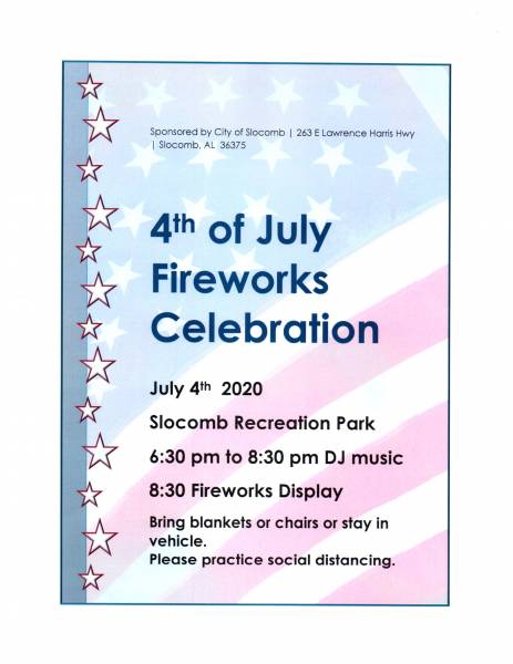Slocomb 4th of July Fireworks Celebration