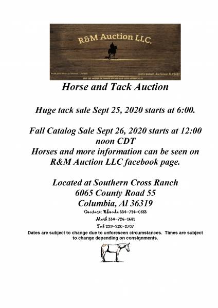 R&M Auction LLC Sept 25 and 26