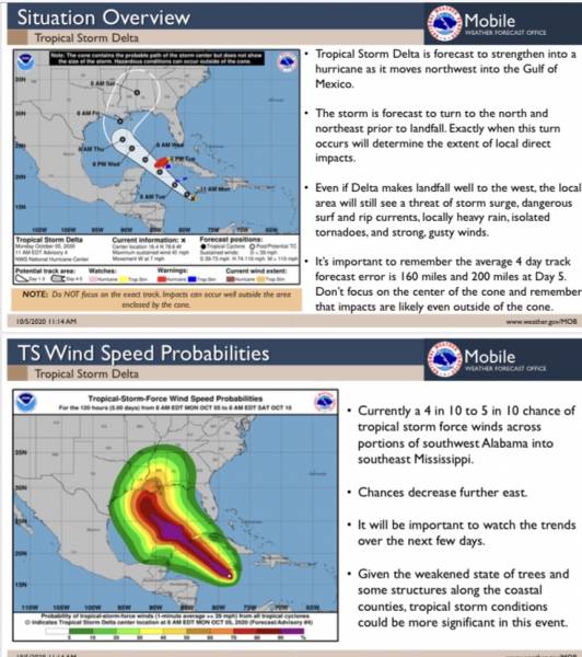 Update on Hurricane Delta