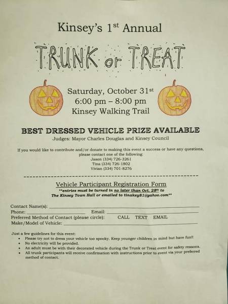 Kinsey's 1st Annual Trunk or Treat