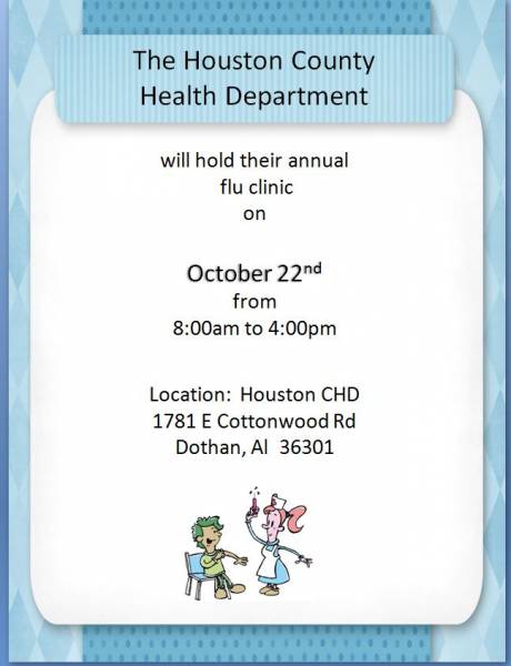 The Houston County Health Department Flu Clinic