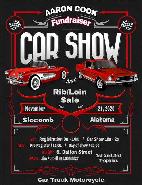 Slocomb Police Officer Aaron Cook Fundraiser/Car Show
