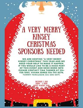 Kinsey : A Very Merry Kinsey Christmas Sponsors Needed