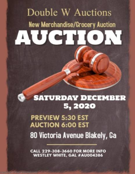 Double W Auctions New Merchandise/Grocery Auction Auction