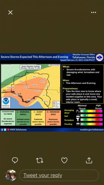 Severe Weather threat for today has increased