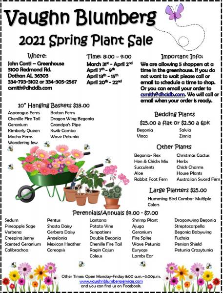 Vaughn Blumberg to Host 2021 Spring Plant Sale