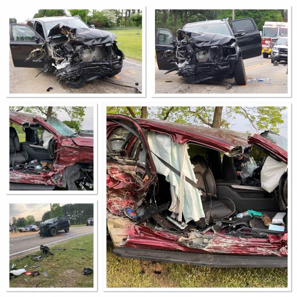 UPDATED @ 10:29 PM With Scene Pictures  4:28 PM.  Two Vehicle Rehobeth Accident - Four Ambulances Two Dothan Fire Paramedic Engines and Two Survival Flight
