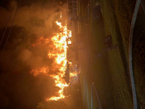 UPDATED @ 11:40 PM.  9:53 PM.  Structure Fire In Abbeville Fully Engulfed - Abbeville Police Save A Life