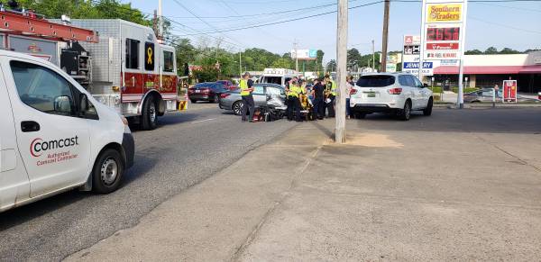 8:10 AM.. Motor Vehicle Accident Involving a Motorcycle on West Main
