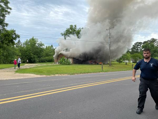 6:02 PM  Major Structure Fire On Lucy Grade Road