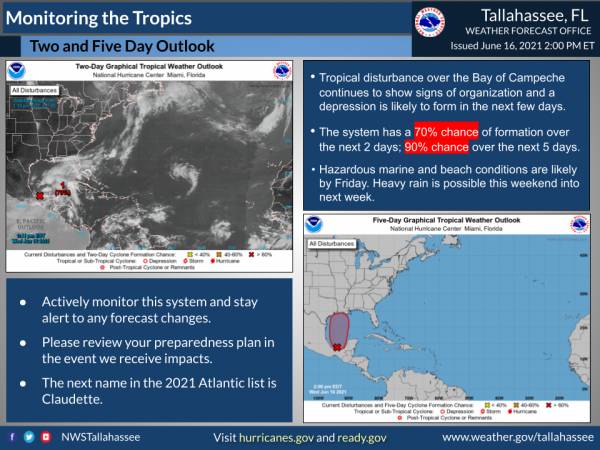 Tropical Disturbance in Gulf of Mexico already.