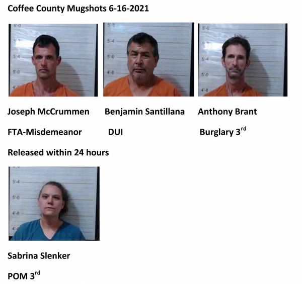 Dale County/Coffee County Mugshots 6/16/2021
