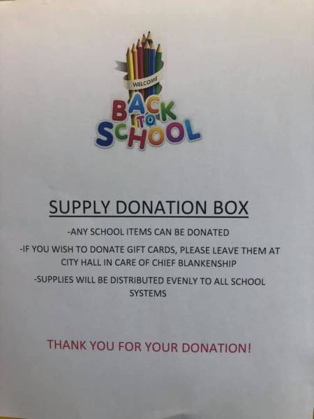 Abbeville Police Back To School Supply Drive