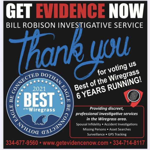 Thank You From Bill Robison Investigations