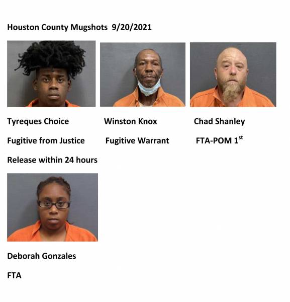 Dothan City/Houston County Mugshots 9/20/2021