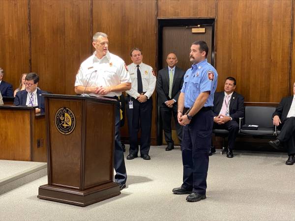 Dothan Fire Department Members Recognized Rewards today at the City Commission Meeting