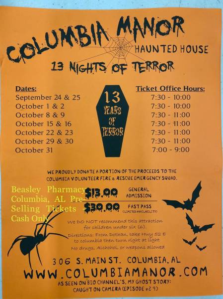 13 Night of Terror Columbia Manor Haunted House