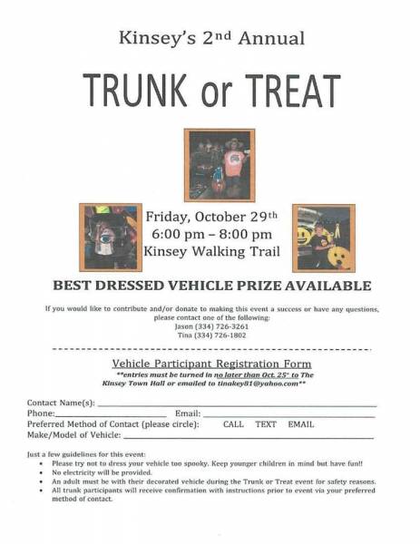 Kinsey 2 nd Annual Trunk or Treat