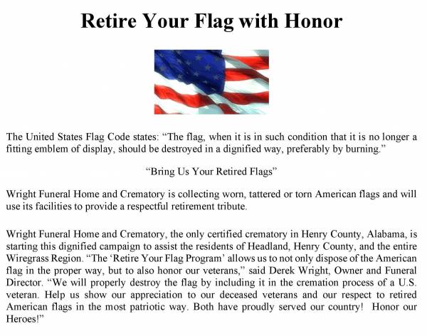Retire Your Flag with Honor