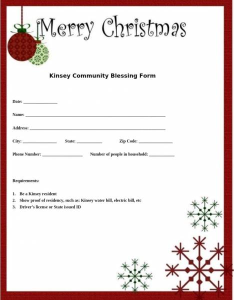 Kinsey  Christmas Dinner and Christmas Gifts for Families