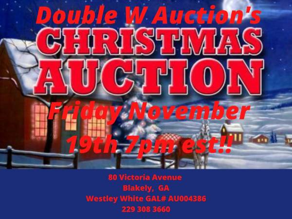 Double W Auction to Host Christmas Auction Tomorrow