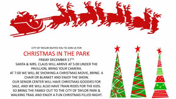 City of Taylor Invites You to Join us for Christmas in the Park