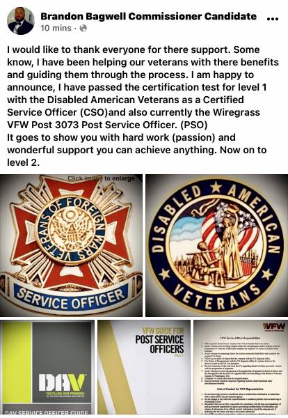 From The Commander of VFW Post 3073