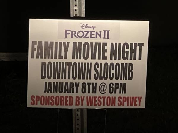 5:38 PM    MOVIE AT THE PARK - Slocomb - Tonight 6 PM